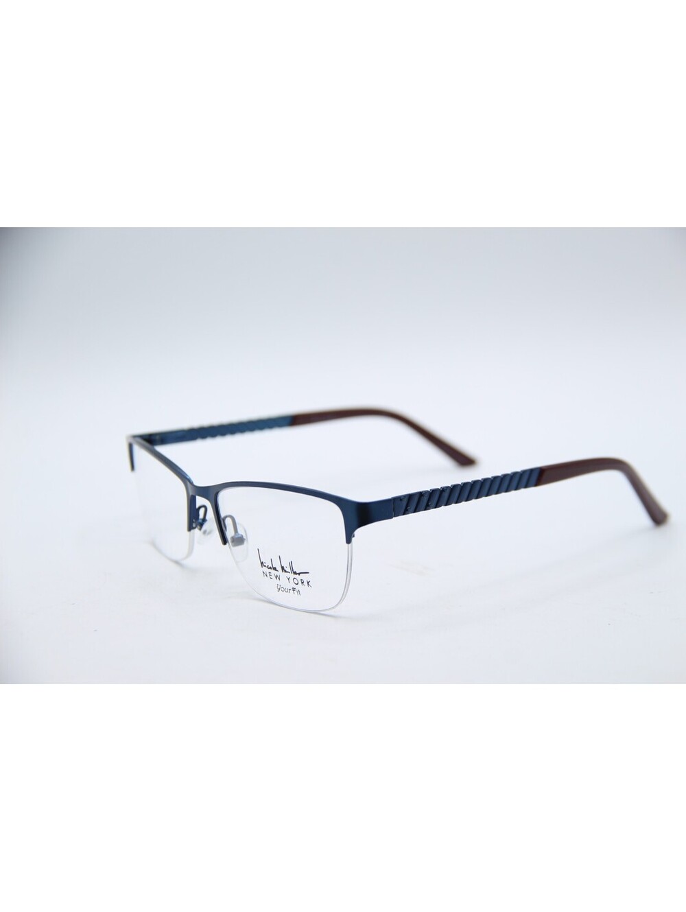 Nicole Miller New York Fitzroy C03 Navy Burgdy Authentic Eyeglasses 55-17 !!
